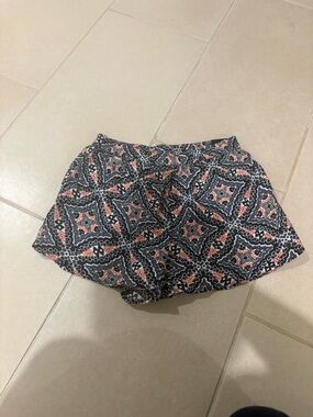 NWT Abercrombie & Fitch Medallion Print Pull-On Shorts Small Blue Coral Y2K